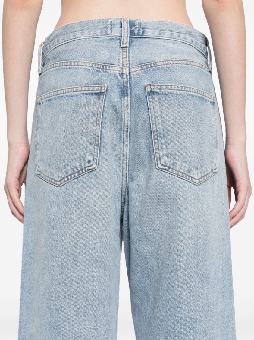 Agolde Low Slung Baggy Jeans In Blue