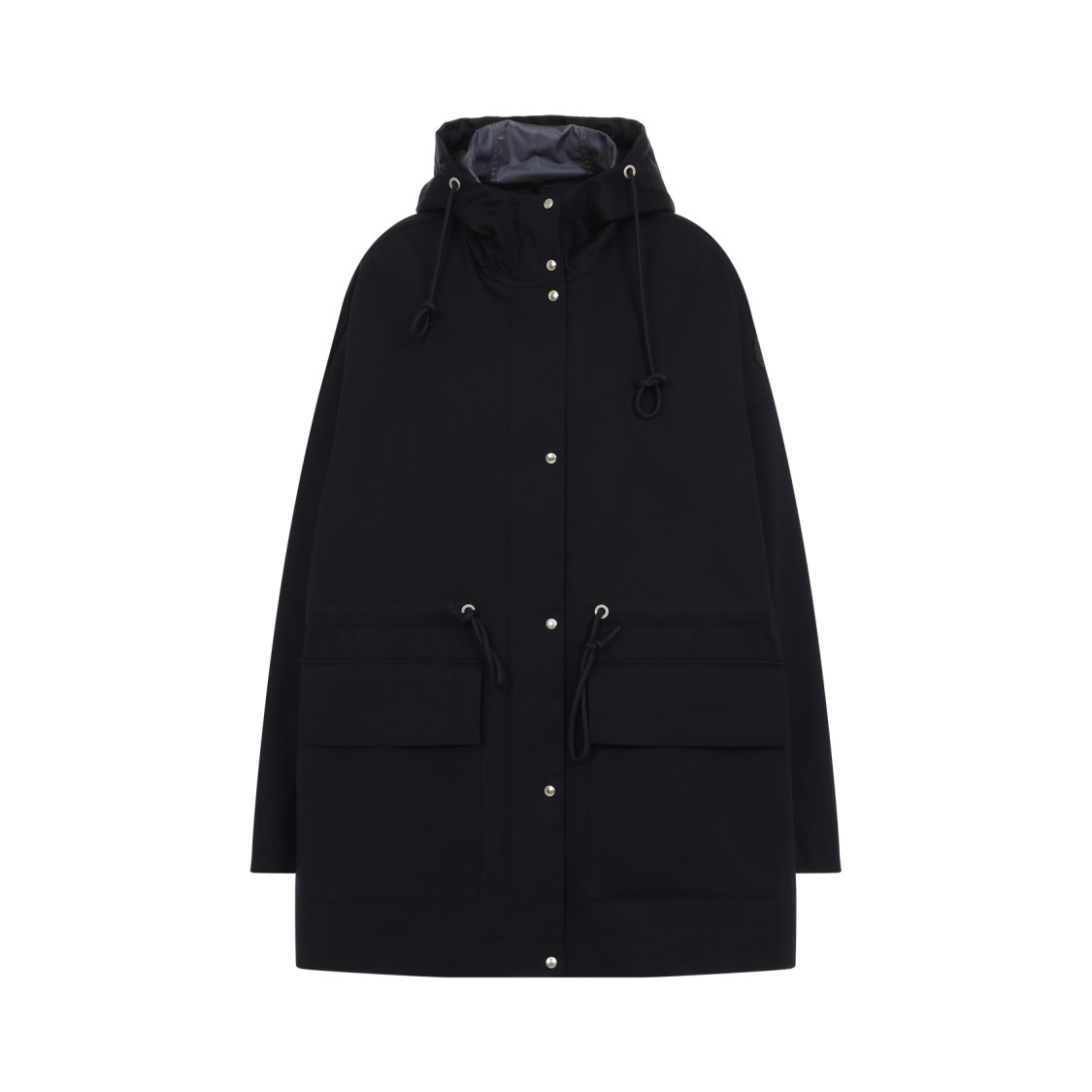 Shop Moncler Gaillon Blue Cotton Jacket In Black