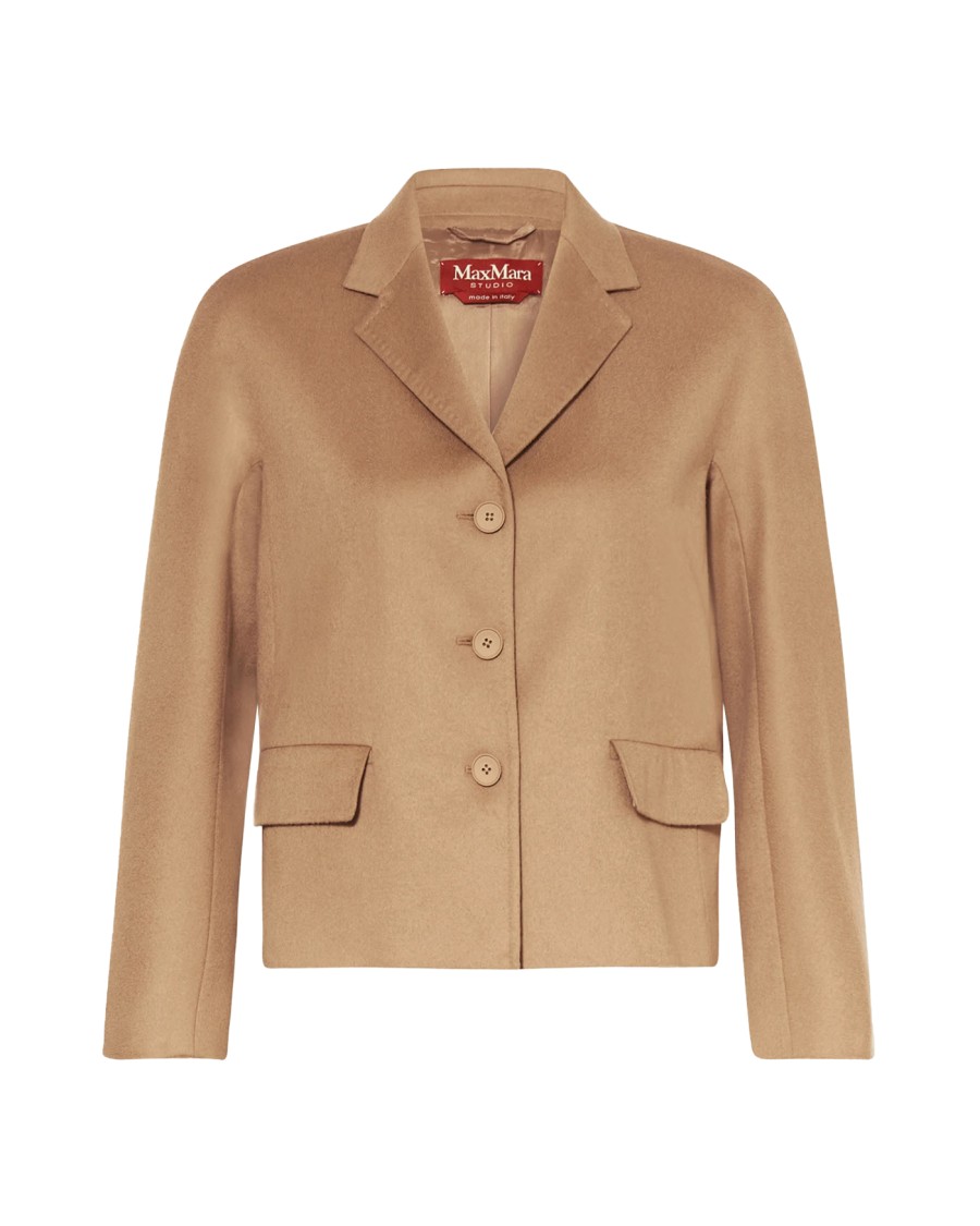 Max Mara Boxy Single-breasted Wool Drap Jacket
