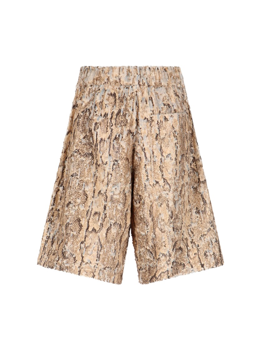 Dries Van Noten Beige Cotton Trousers With All-over Viscose Sequins In Gold