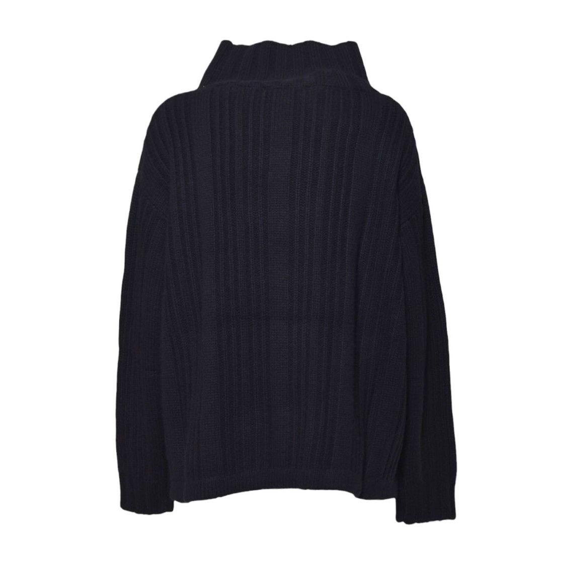 Max Mara Vitalba Turtleneck Sweater In Black Wool And Cashmere In Black