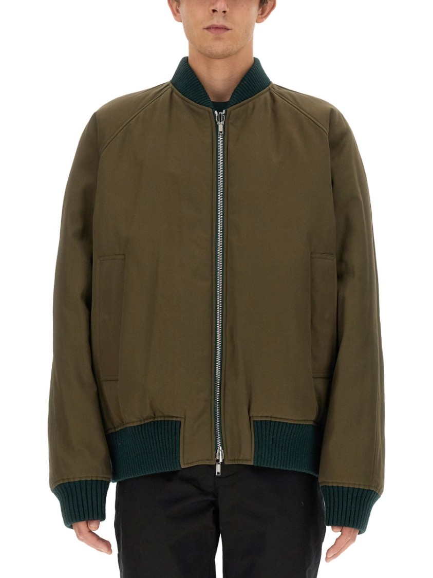 【美品】Burberry bomber jacket ウールジャケット 短丈 BURBERRY Mens Leather-Trim Wool-Blend Bomber Jacket, 50