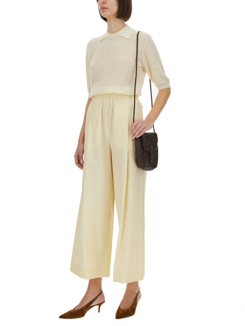 Fabiana Filippi High Waist Wide-leg Trousers In Neutrals