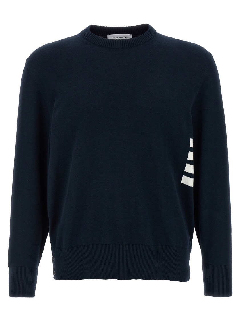 Thom Browne 4 Bar Sweaters And Cardigans In Blue