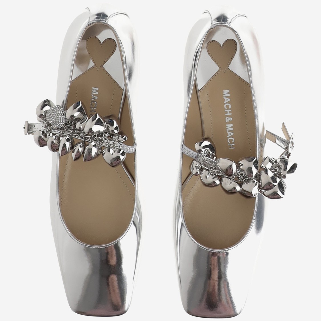 Mach&mach Low Shoe With Metallic Decoration In Silver