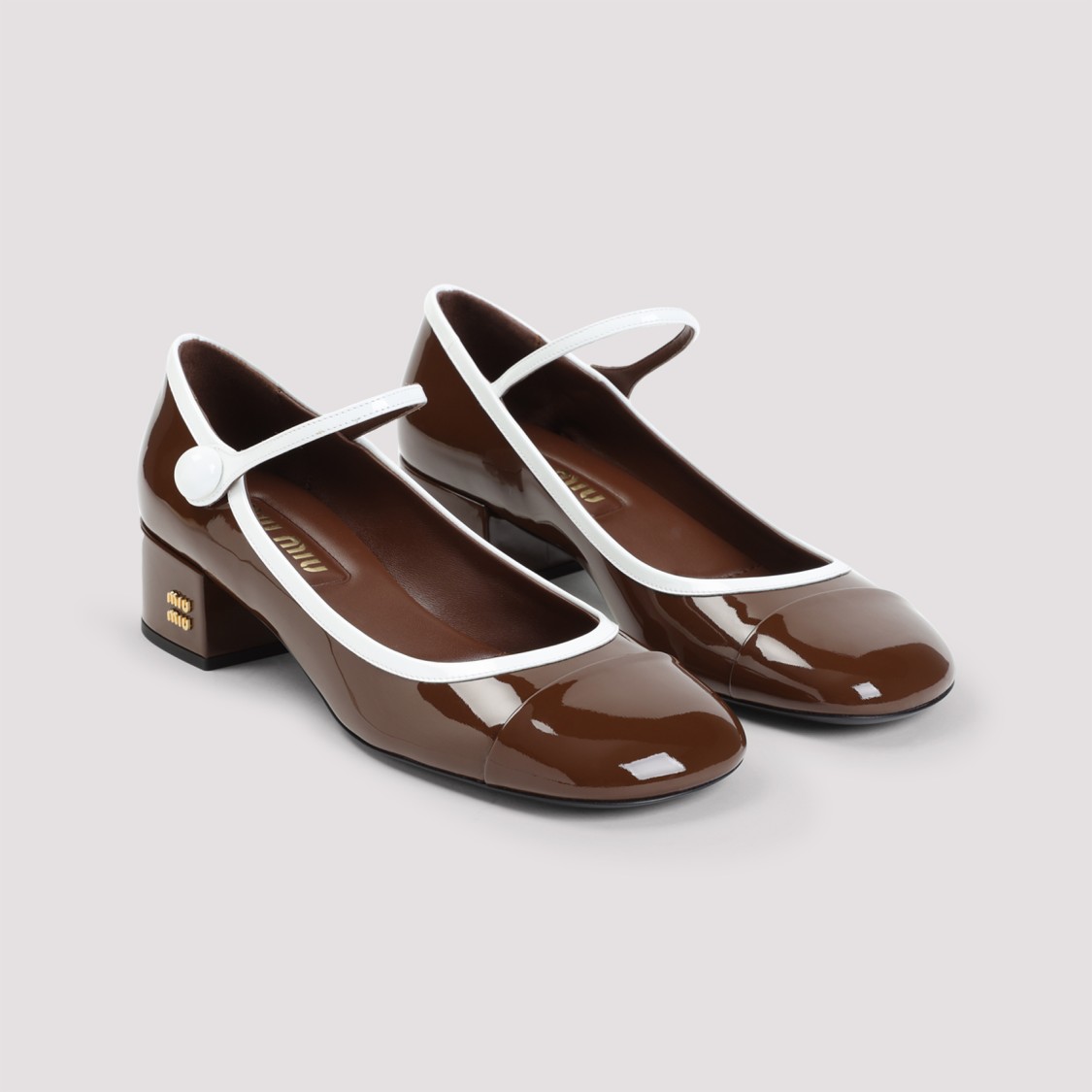 Shop Miu Miu Calf Leather Pumps In Grey