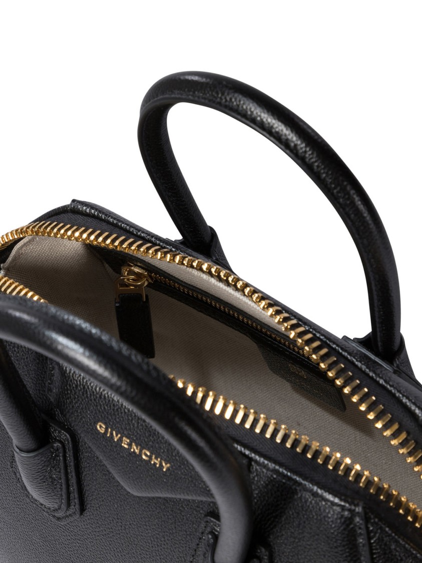 Givenchy Structured Mini Handbag In Full Grain Leather In Black