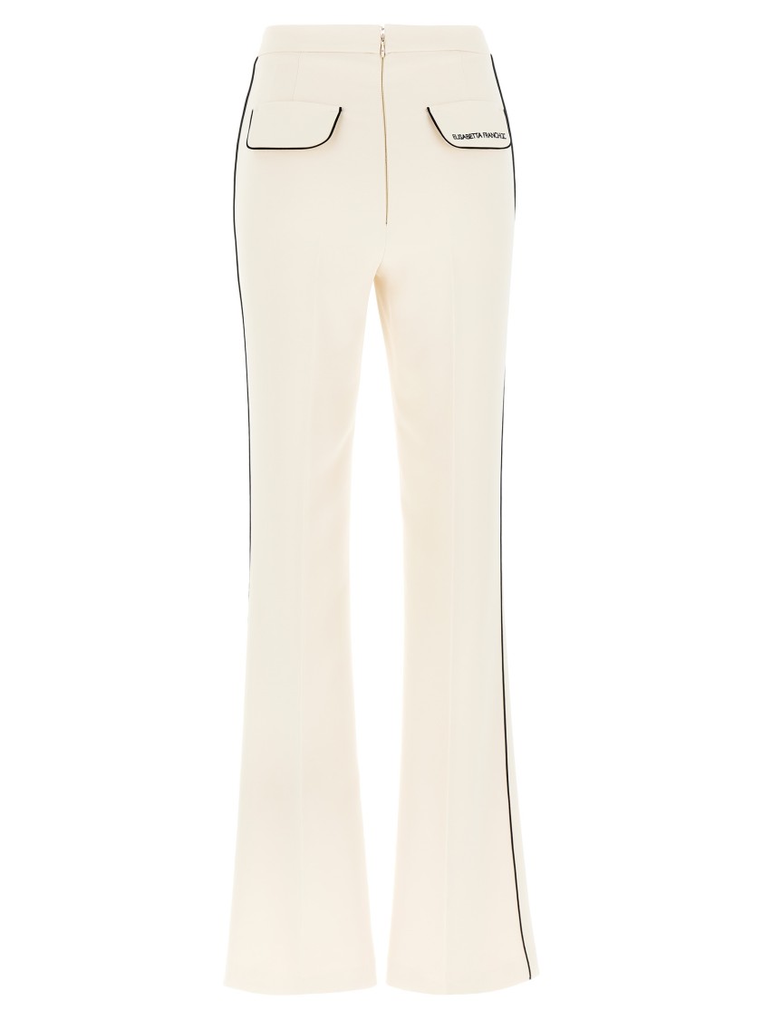 Elisabetta Franchi Flared Leg Stretch Crêpe Pants | THE LIST