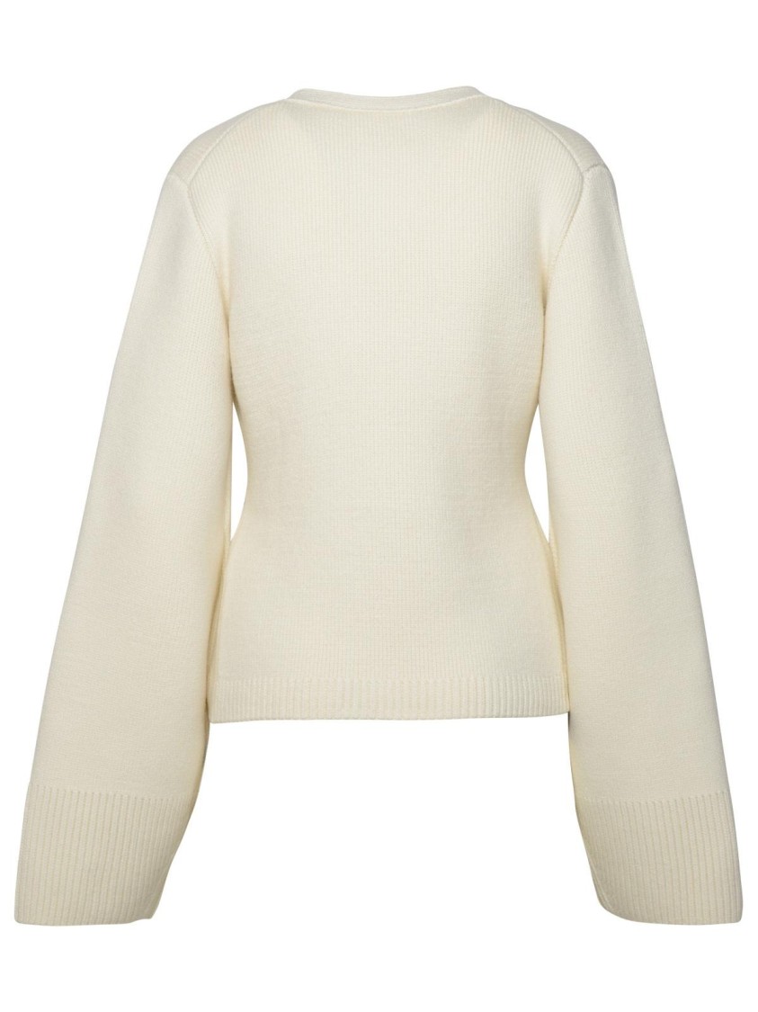 Shop Khaite 'scarlet' Ivory Cashmere Cardigan In Neutrals