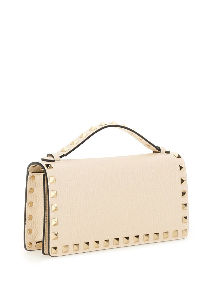 Valentino Garavani "rockstud" Chain Wallet In White
