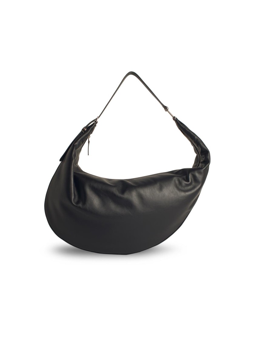 Marni Black Leather Hobo Dot Shoulder Bag