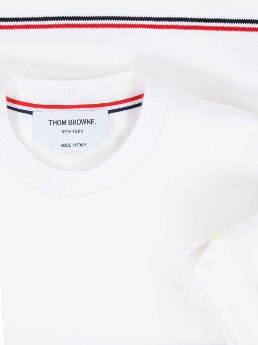 Shop Thom Browne Logo T-shirt – White
