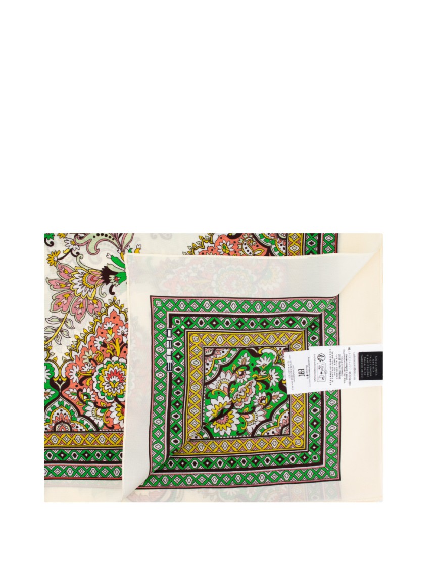 Etro Multicolor Cape With All-over Paisley Print In Silk Woman