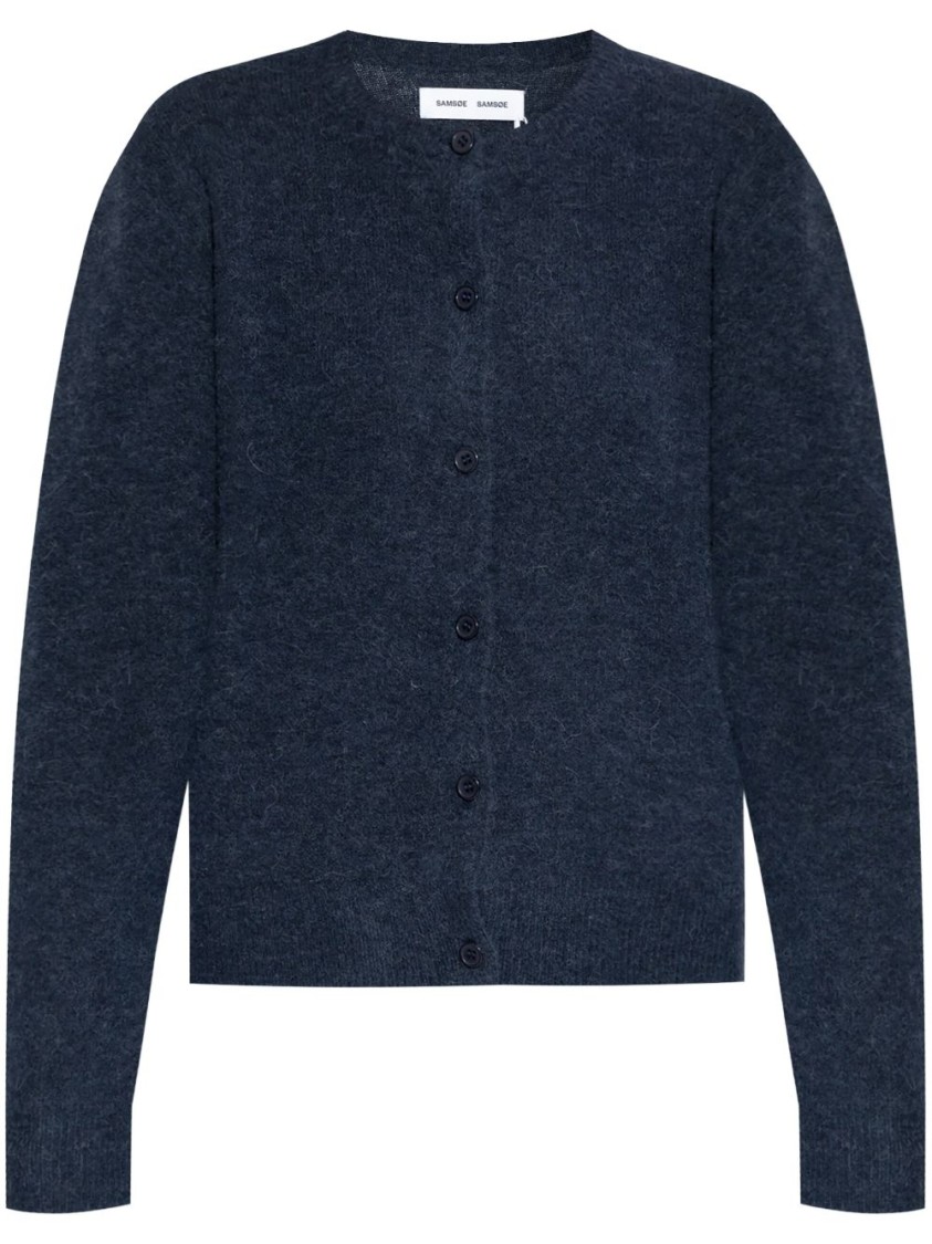 Samsoe & Samsoe Samsoe Samsoe Nor Short Cardigan In Blue
