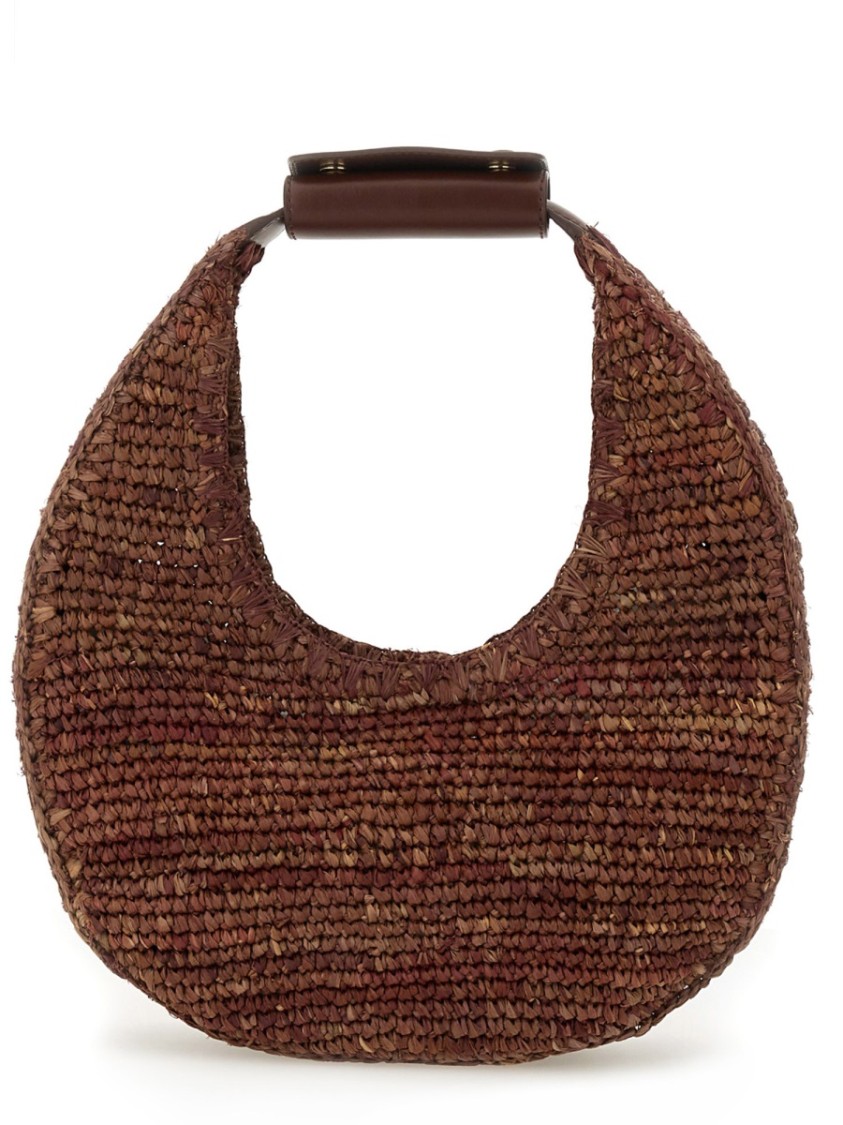 STAUD STAUD RAFFIA "MOON" BAG