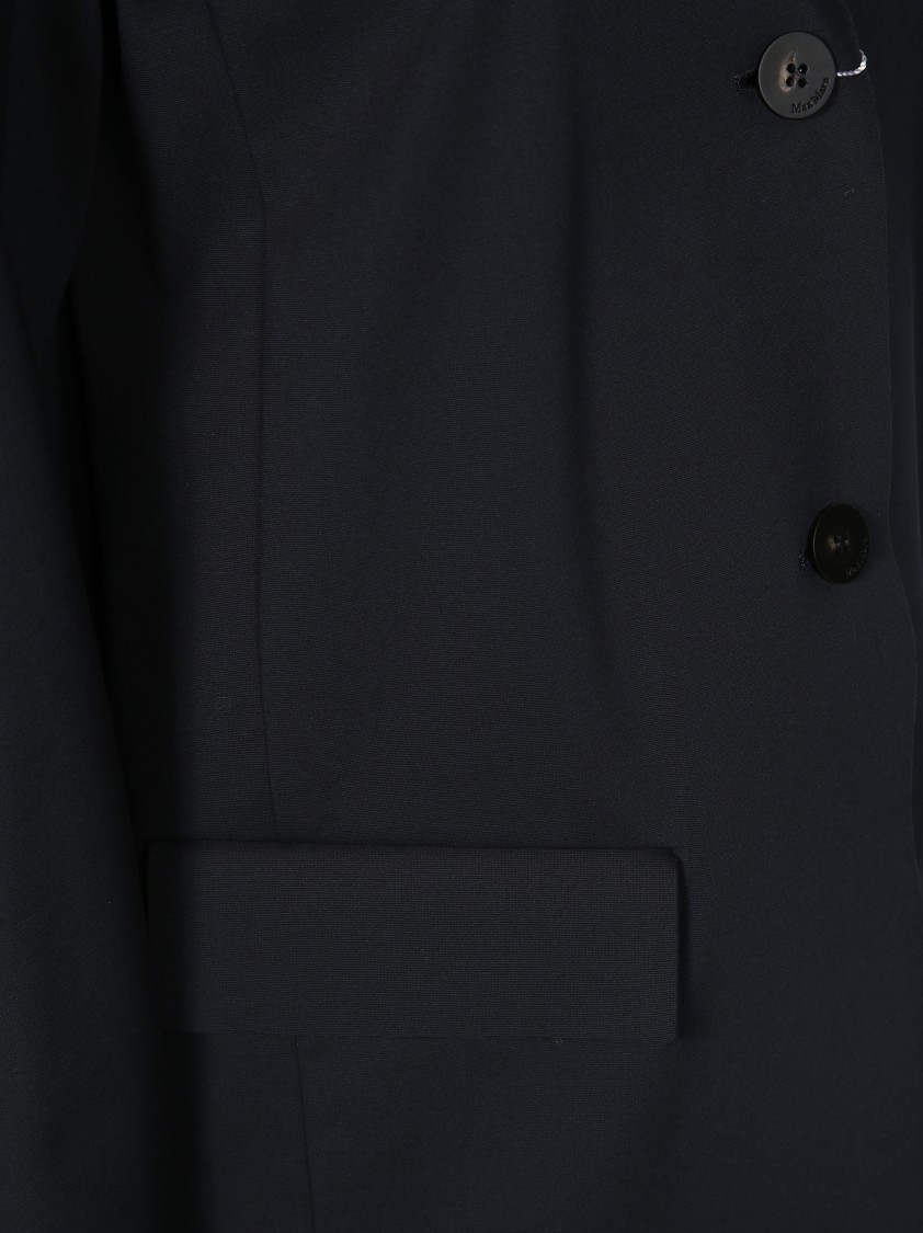 Max Mara Lesena Technical Fabric Jacket In Blue