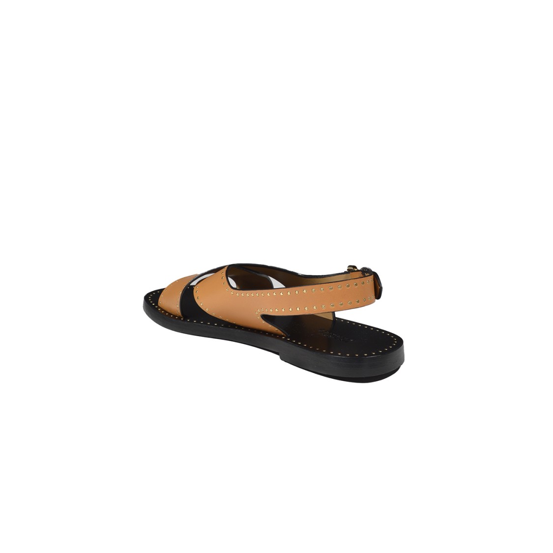 ISABEL MARANT ISABEL MARANT JANE LOW SANDALS IN TAN SMOOTH LEATHER