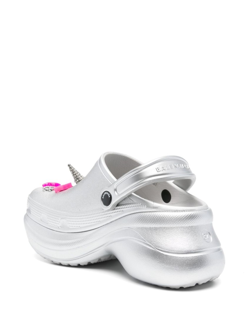 Balenciaga Crocs Jibbitz Clogs In White