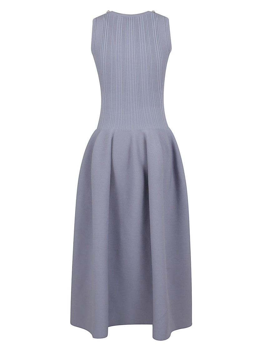 Self-portrait Crystal-embellished Ribbed Stretch-knit Midi Dress