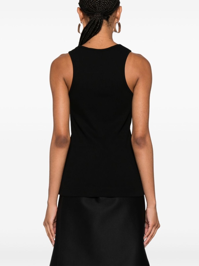 Givenchy Ribbed Tank Top In Black