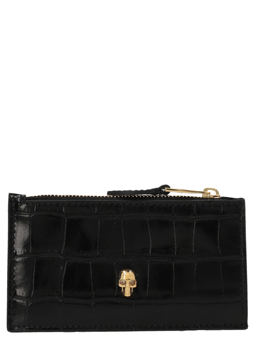 Alexander Mcqueen Mcqueen 'skull' Card Holder In Black