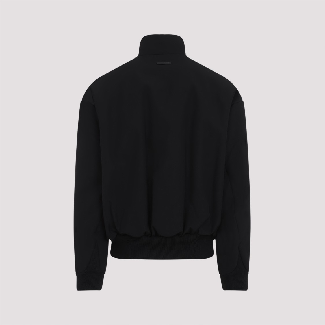 Fear Of God Oversized Cotton-blend Jersey Half-zip Sweatshirt In Black