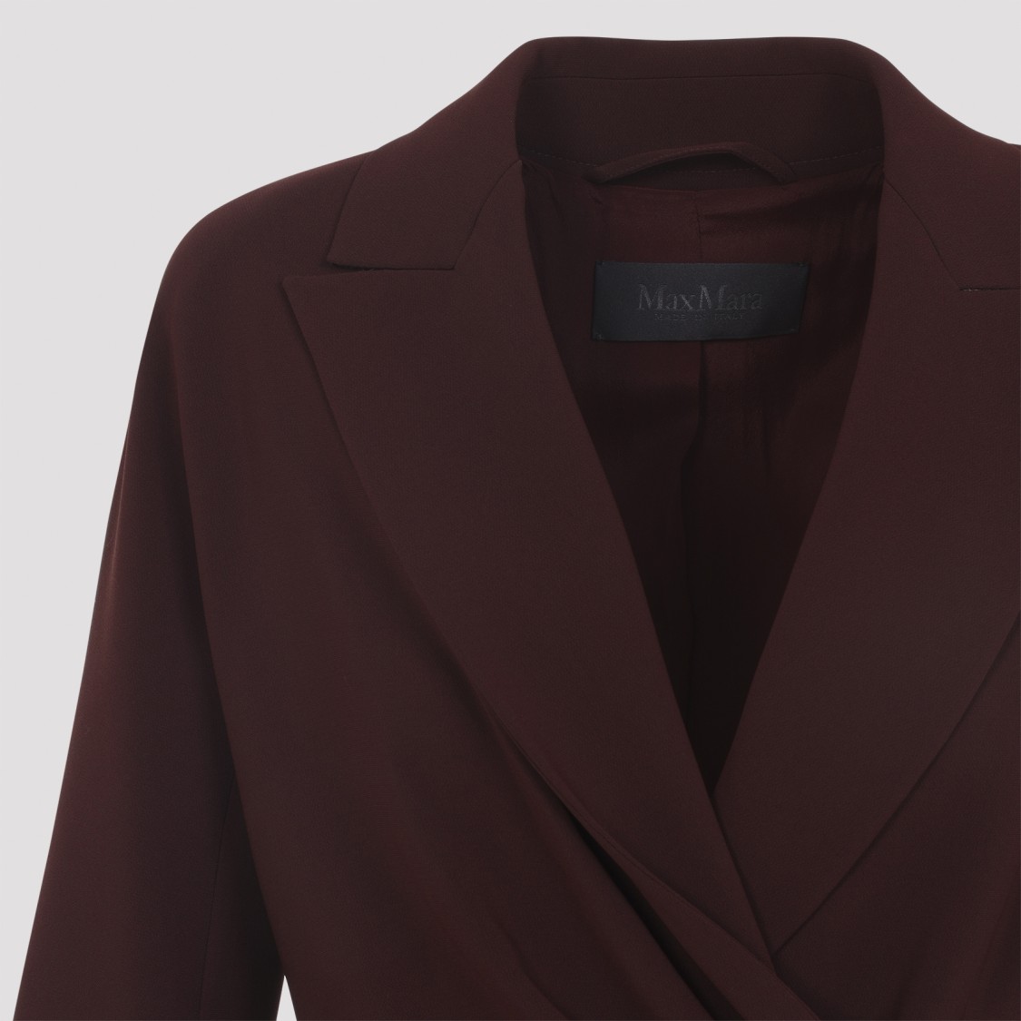 Max Mara Cherry Red Triacetate Alare Cady Jacket In Black