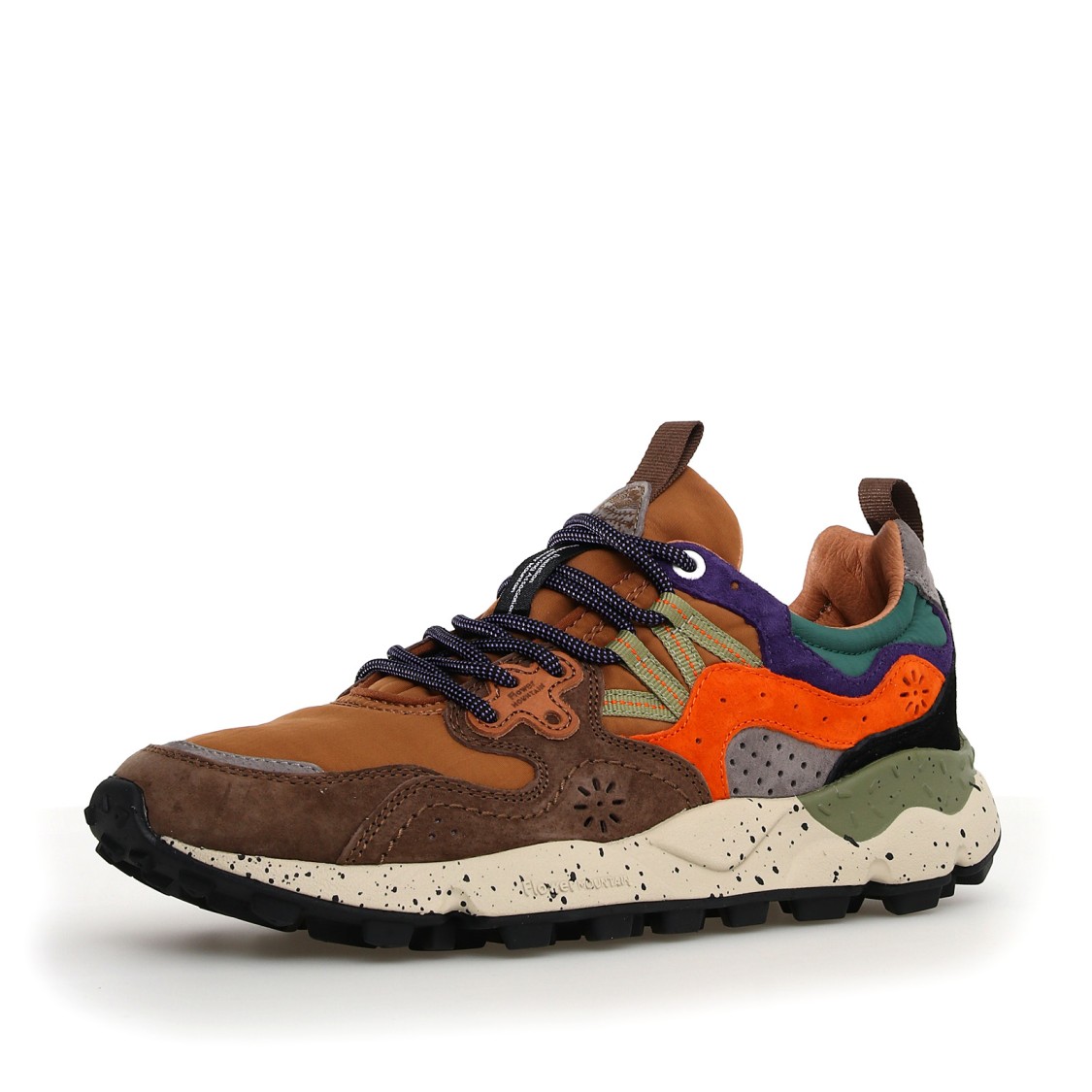 Flower Mountain Yamano 3 Sneakers With Suede And Fabric Blend In Multicolor