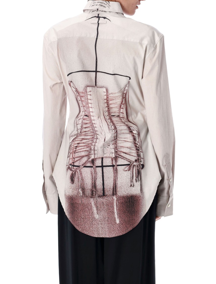 Shop Jean Paul Gaultier Corset Trompe L'oeil Shirt With Avant-garde Design In Pink
