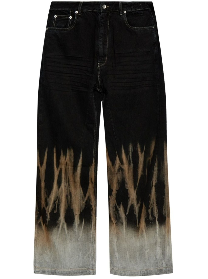Rick Owens Drkshdw Black Porterville Double Jumbo Belas Cargo Pants In Black