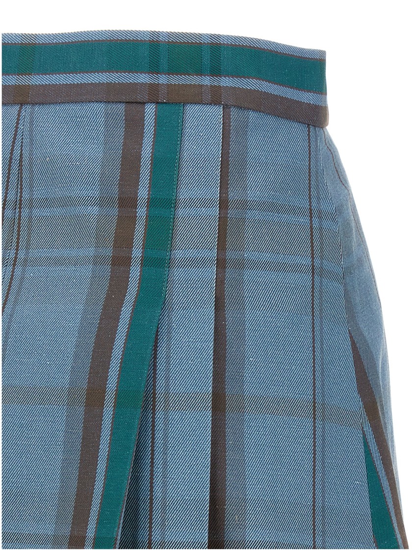 Vivienne Westwood Tartan Print Mini Skirt In Blue