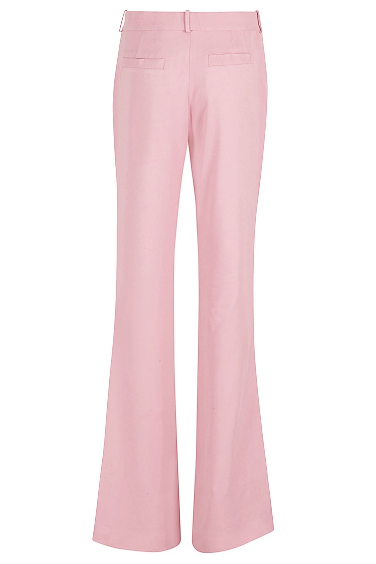Shop Federica Tosi Flared Blush Pink Trousers