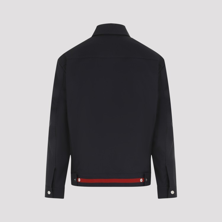 Gucci Ink Blue Cotton Spw Blouson Bomber Jacket | THE LIST
