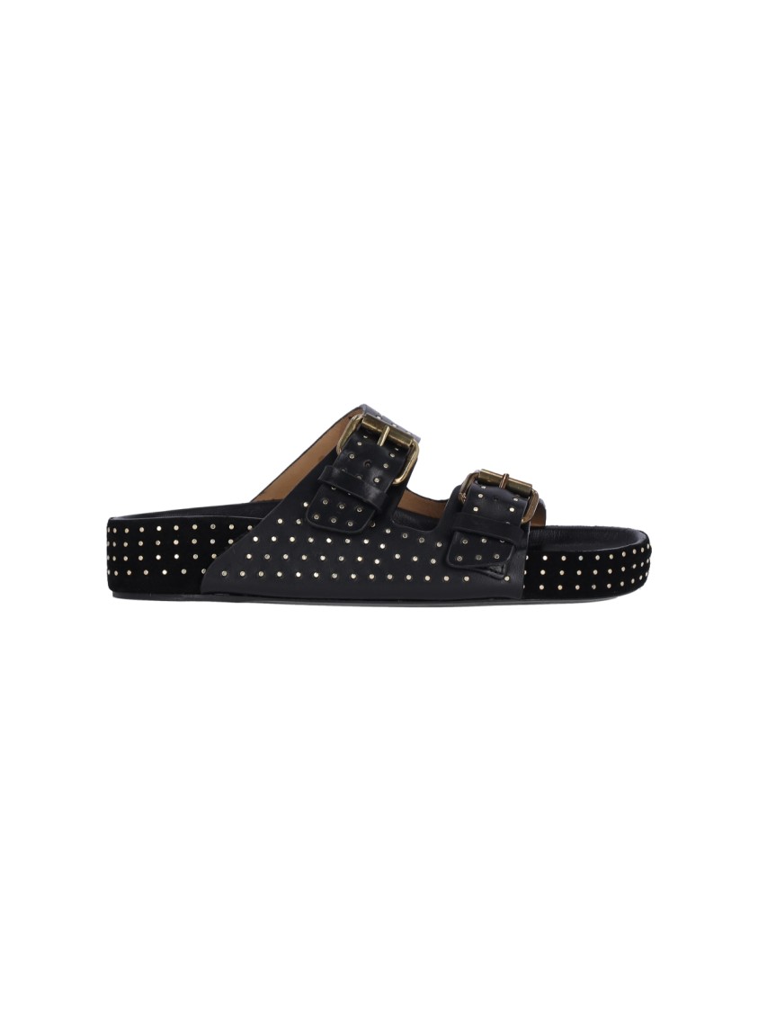 Isabel Marant Lennyo Studded Slides In Black