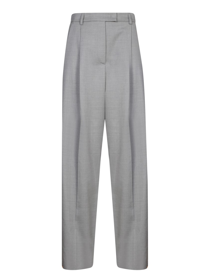 BLANCA VITA BLANCA VITA TAILORED GREY TROUSERS WITH HIGH WAIST