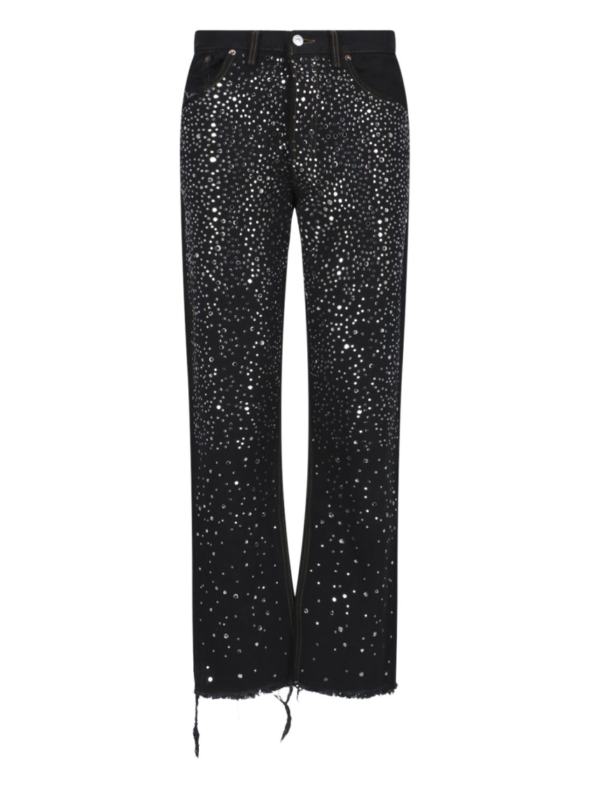 ROSSANO PRINI ROSSANO PRINI STRAIGHT JEANS IN BLACK DENIM 