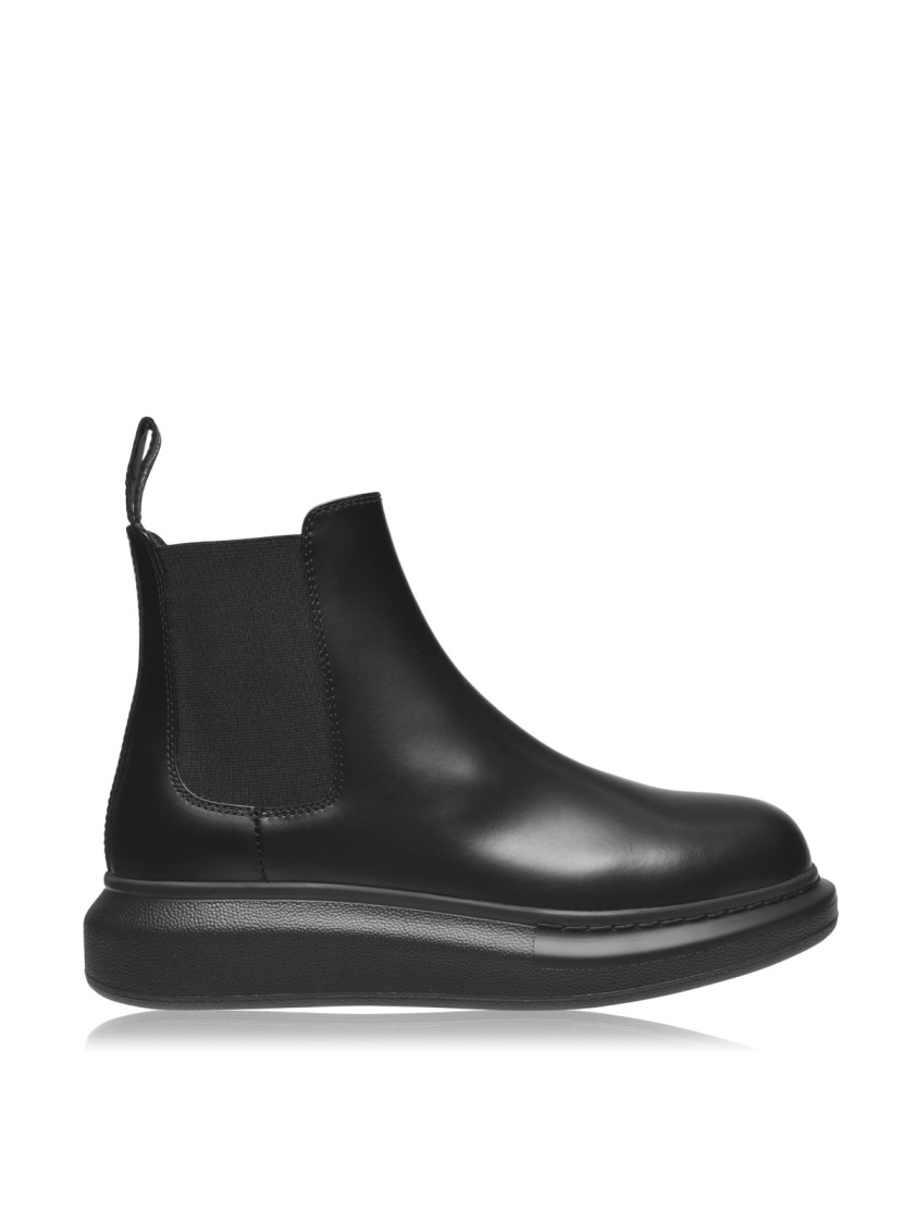 Alexander Mcqueen Hybrid Chelsea Boots In Black