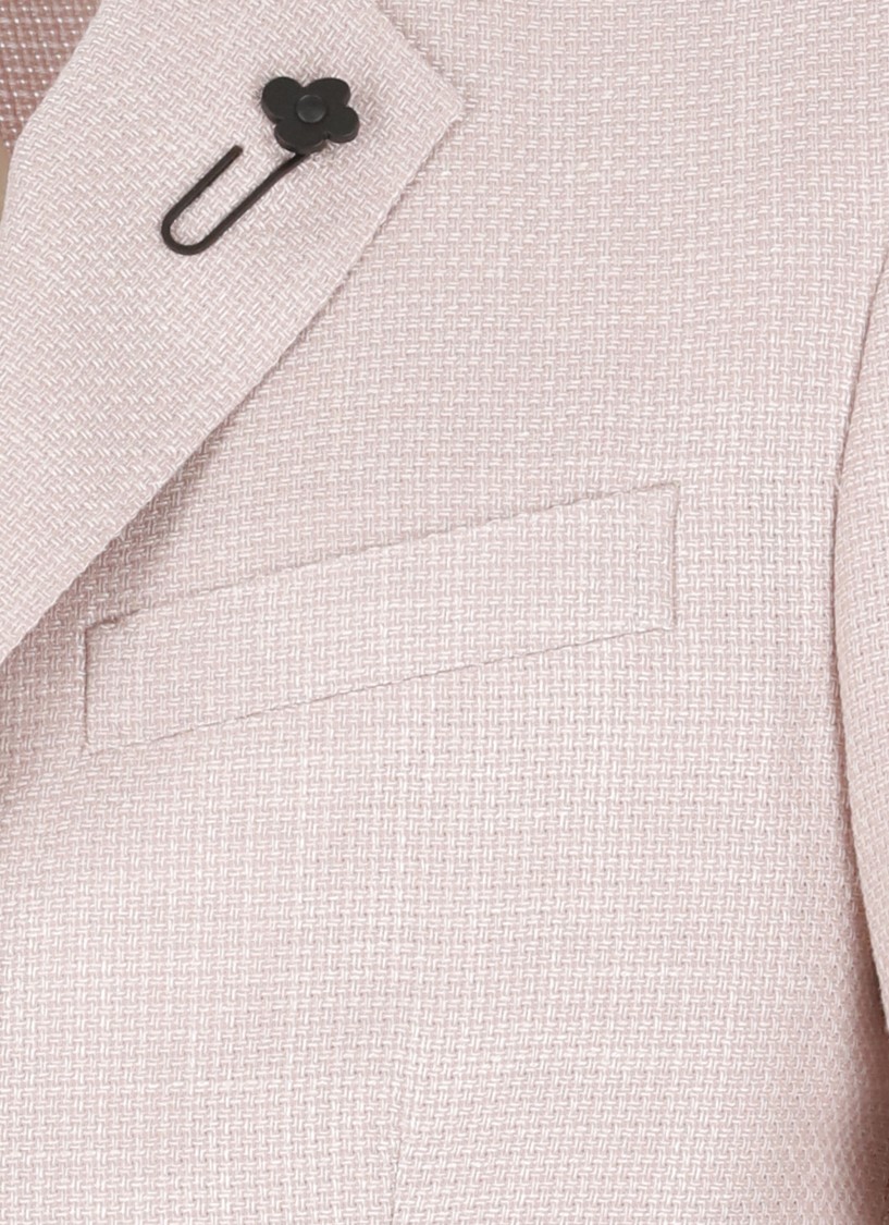 Lardini Pink Wool Blend Jacket In Neutrals