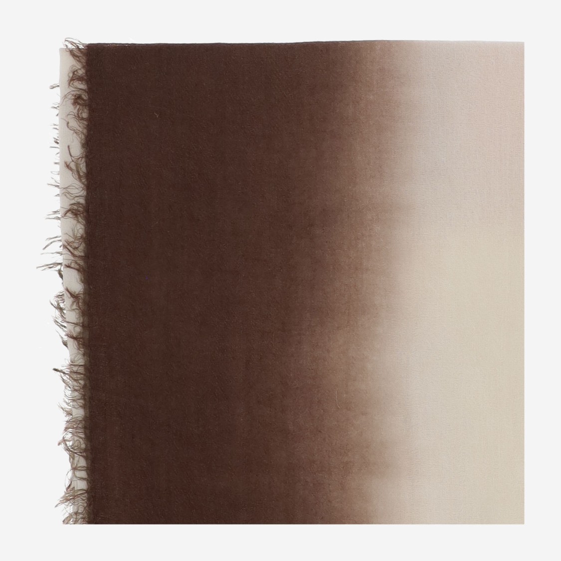 Faliero Sarti Gradient Effect Cashmere Scarf With Frayed Edges In Neutrals