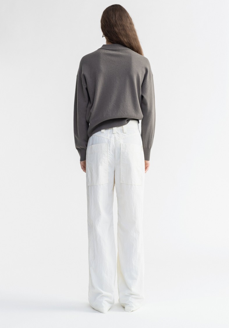 AERON AERON REGINA - PURE MERINO WOOL POLO SWEATER