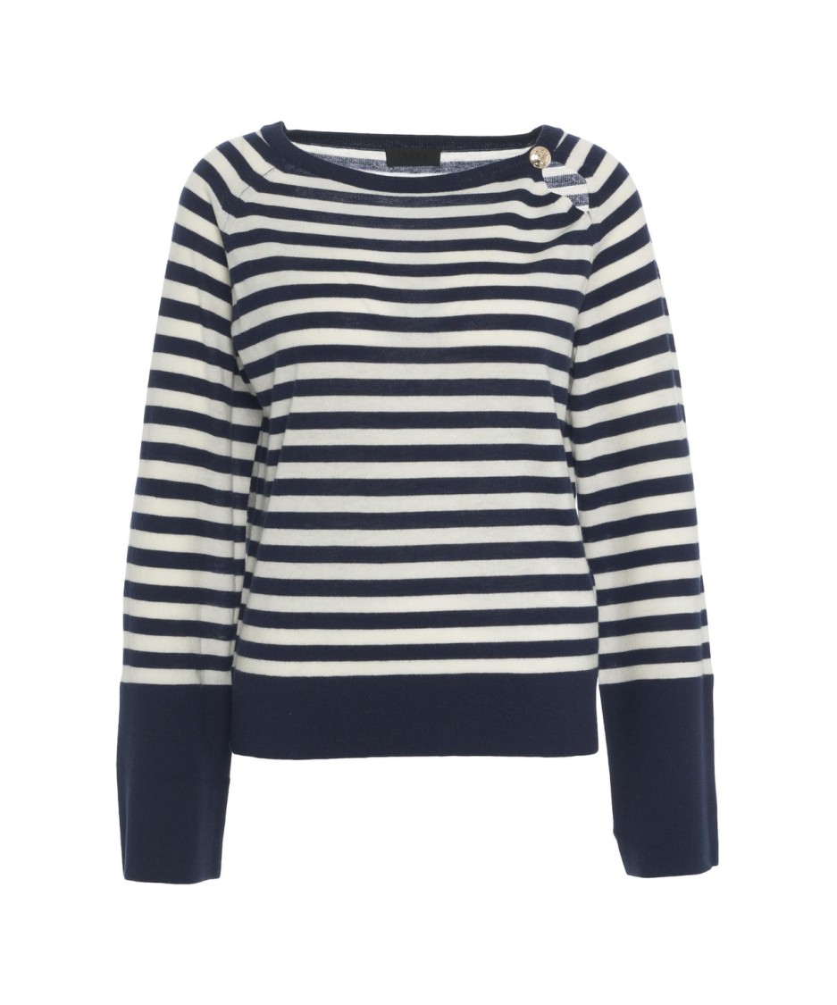 Liu •jo Liu Jo Blue Pullover With Bat Sleeves