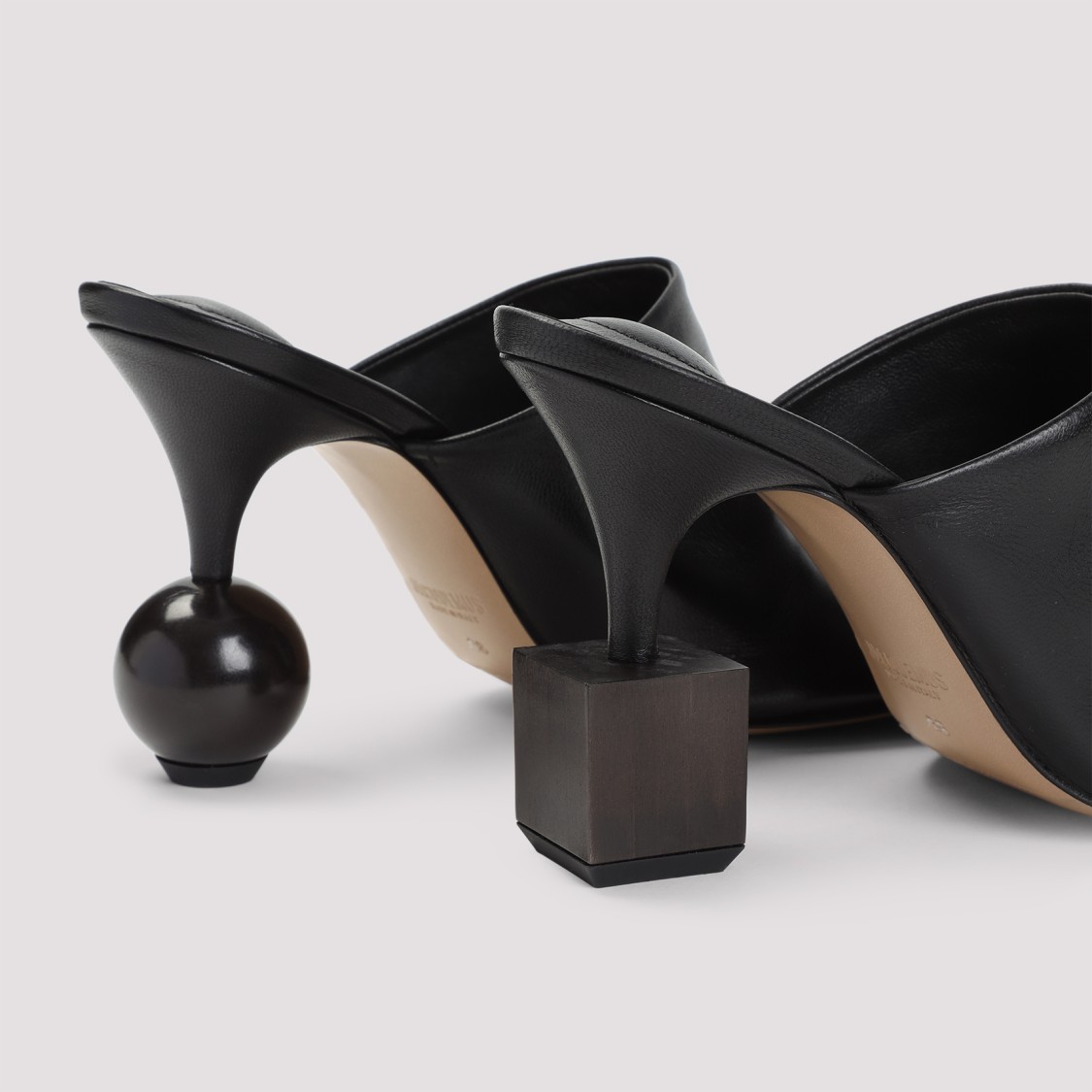 Shop Jacquemus Bisou Mules In Black