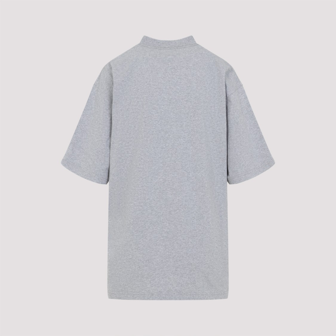 Balenciaga Grey Crewneck T-shirt With Maxi Logo Print On The Front In Cotton Woman In Grey