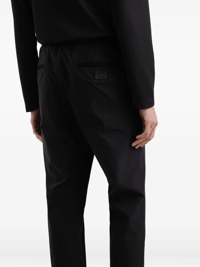 Dolce & Gabbana Pressed-crease Trousers In Black