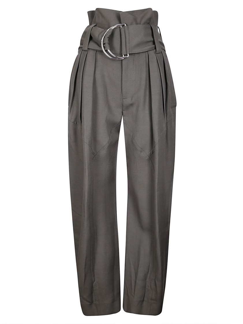 Jw Anderson J. W. Anderson High Waisted Trousers, Wide Leg With Darts In Gray