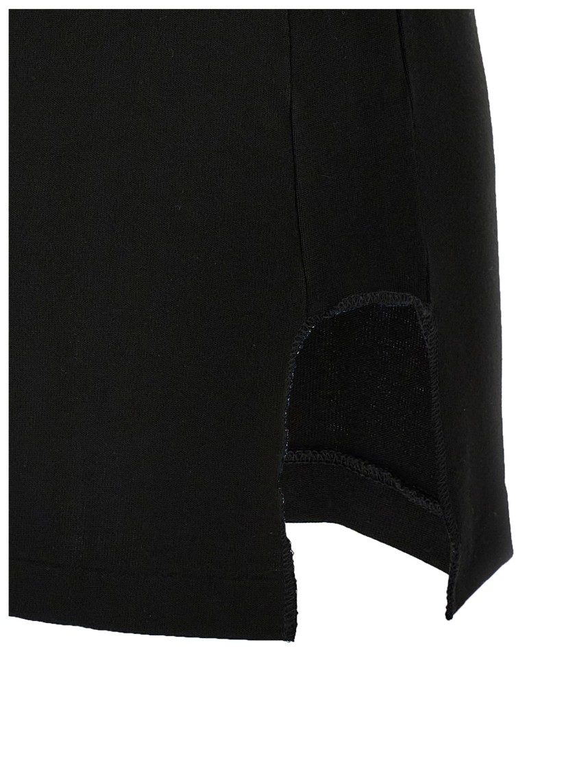Maison Margiela Logo Stamp Tank Top In Black