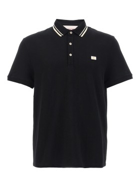 Valentino Garavani Vlogo' Polo Shirt in Black | THE LIST