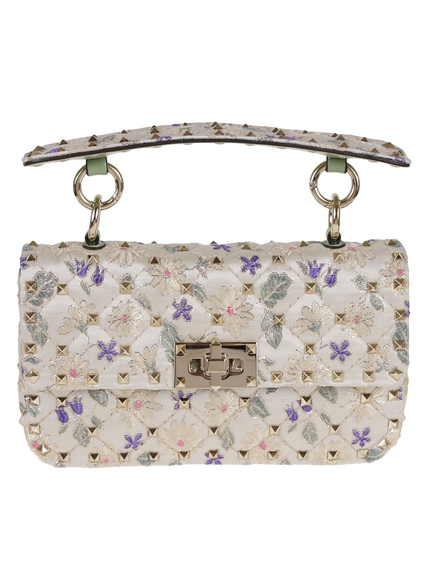Valentino Small Shoulder Bag Rockstud Spike In Yellow