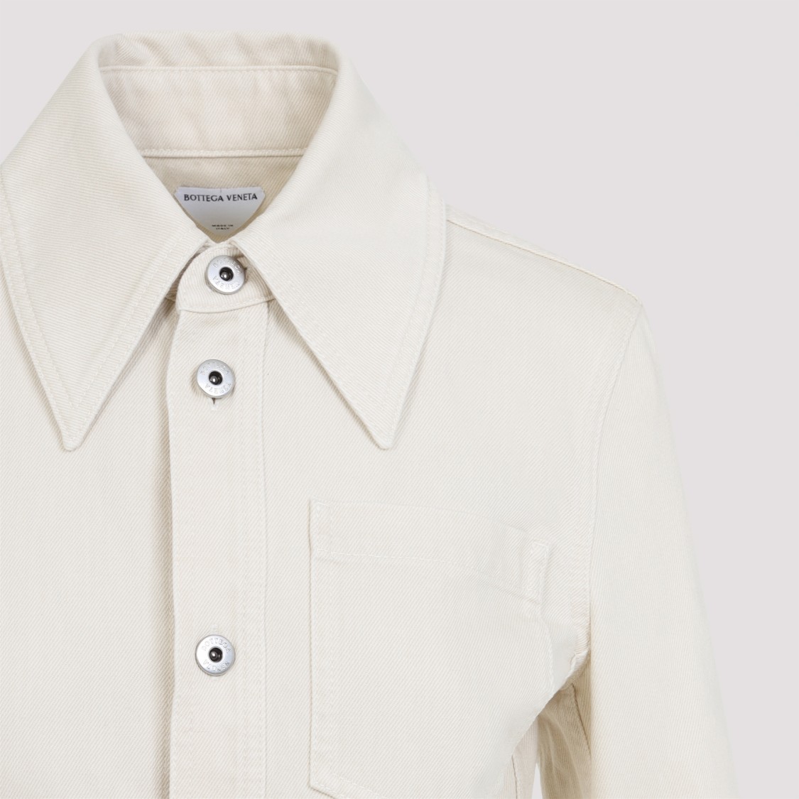 Bottega Veneta Tailored Cotton Jacket With Classic Collar