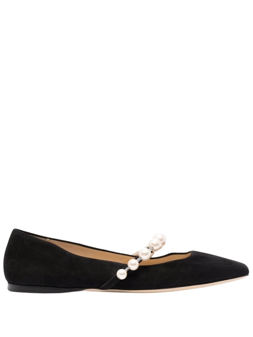 Shop Jimmy Choo Flat Shoes With Pointed Toe In Black